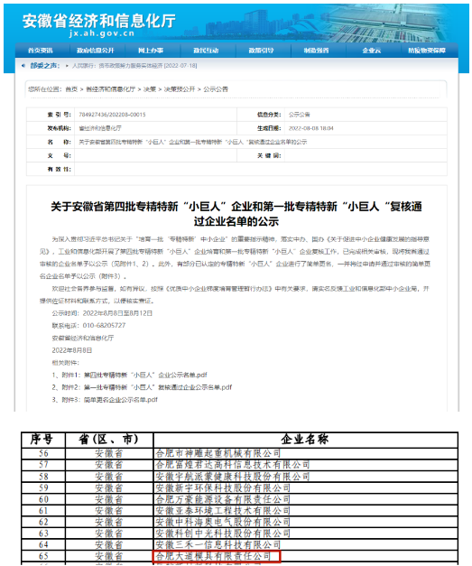 主席團(tuán)企業(yè)，上榜國(guó)家級(jí)“小巨人”名單