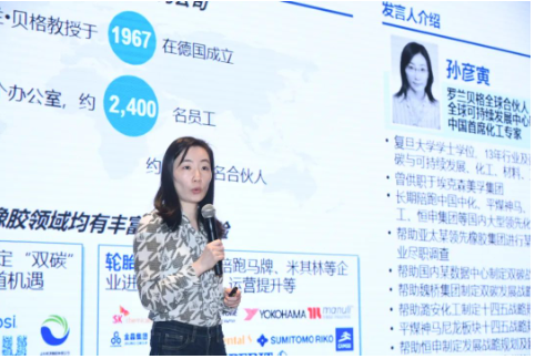 全球知名的戰(zhàn)略咨詢公司德國羅蘭貝格中國首席化工專家孫彥寅作了《中國橡膠行業(yè)低碳發(fā)展的挑戰(zhàn)及應對策略》的報告。
