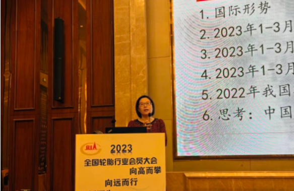 中國(guó)橡膠工業(yè)協(xié)會(huì)會(huì)長(zhǎng)徐文英則就中國(guó)輪胎市場(chǎng)的內(nèi)外需發(fā)展情況進(jìn)行了主題演講。通用股份總經(jīng)理程金元?jiǎng)t以《走出去”企業(yè)的經(jīng)營(yíng)思考與建議》為題做了專題報(bào)告，強(qiáng)調(diào)了企業(yè)走出國(guó)門的重要性以及相應(yīng)的戰(zhàn)略與戰(zhàn)術(shù)。